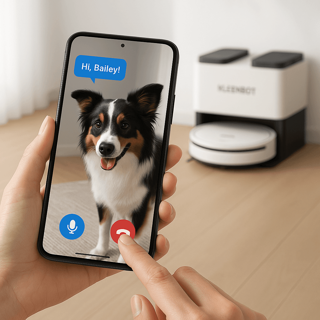 Pet monitoring with Kleen Bot App